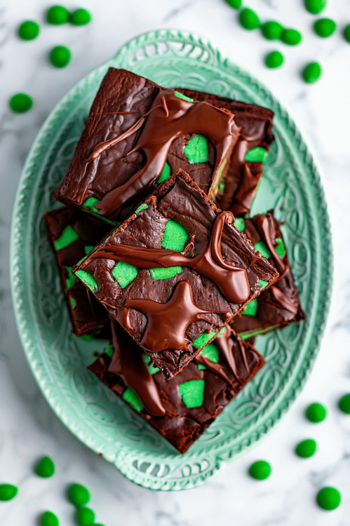 Mint Chocolate Chip Brownies