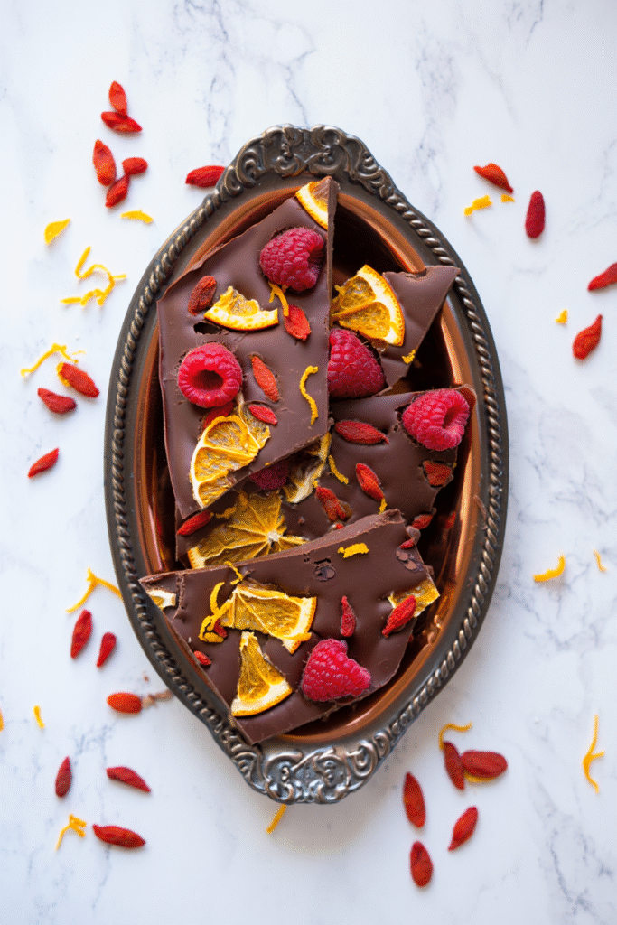 20 Christmas Bark Recipes for Festive Treats 17 Mocha Orange Berry Bark