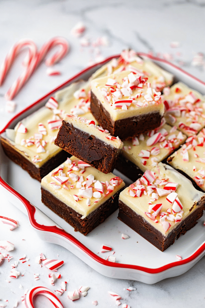 Peppermint Bark Brownies