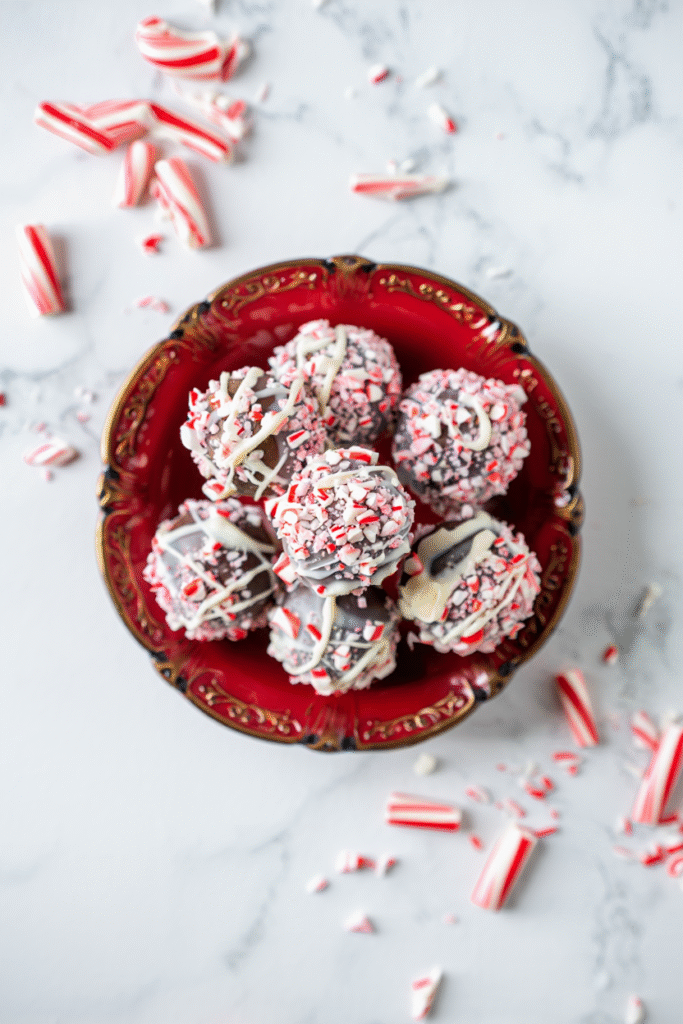 Peppermint Bark Cake Pops