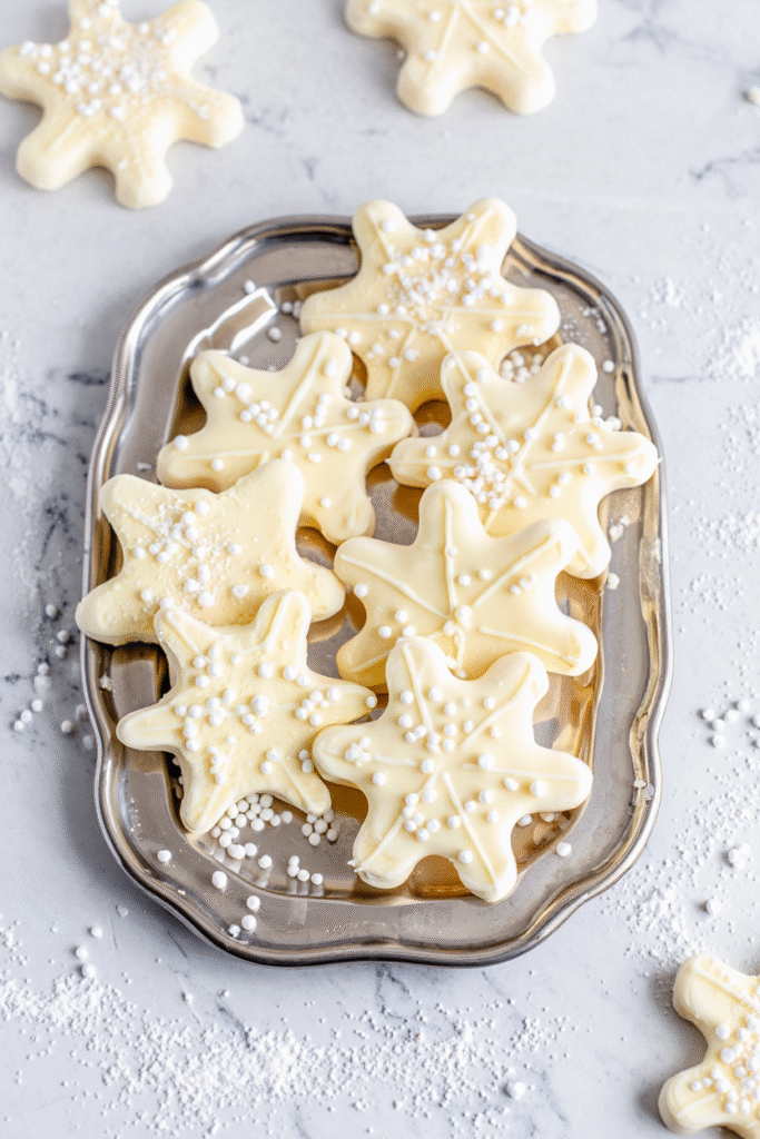 Peppermint Marshmallow Snowflakes