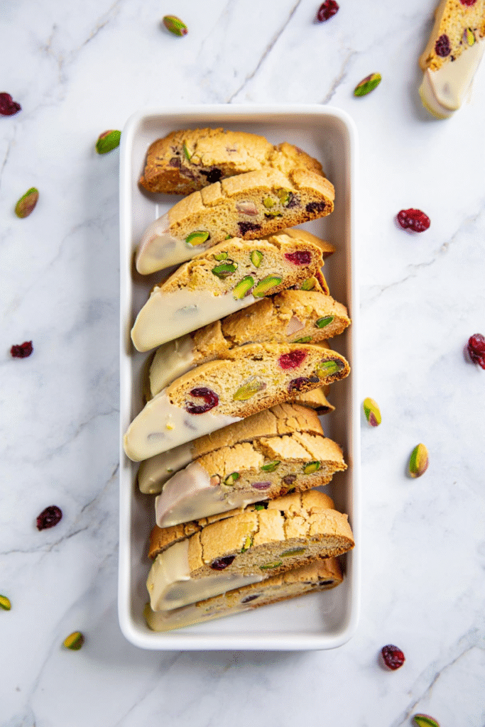 20 Unique Christmas Cookies to Stand Out This Holiday Season 10 Pistachio Cranberry Biscotti