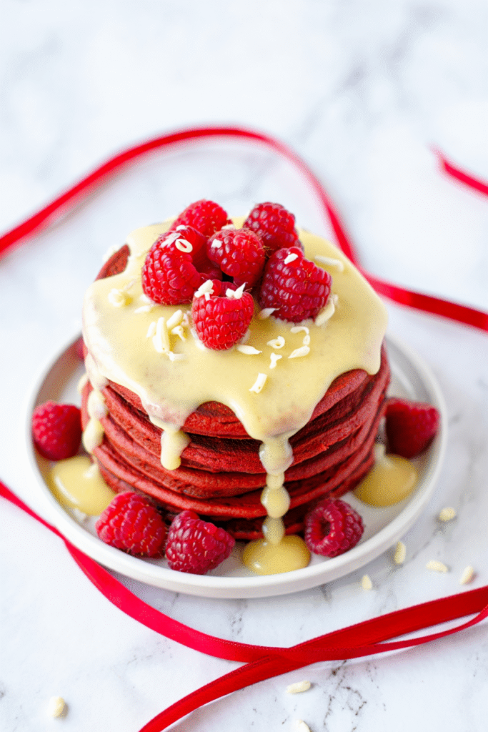 20 Christmas Pancakes to Make Mornings Magical 3 Red Velvet Pancakes