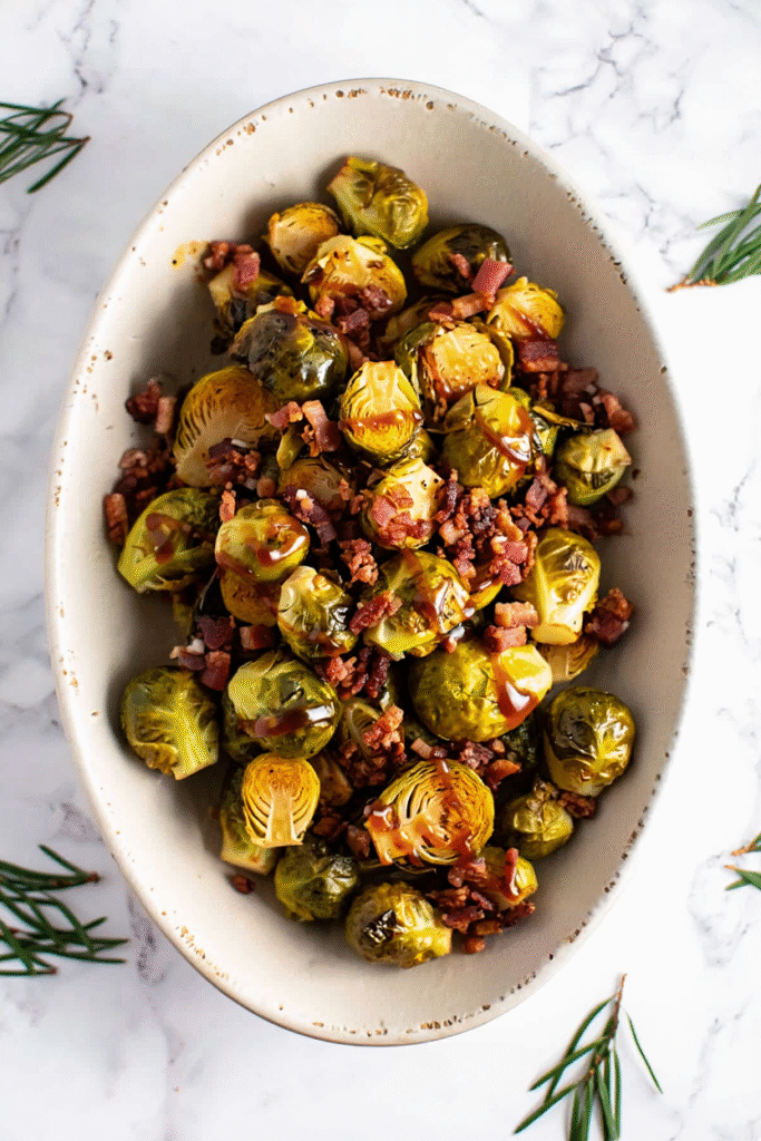 Roasted Brussels Sprouts with Balsamic Glaze