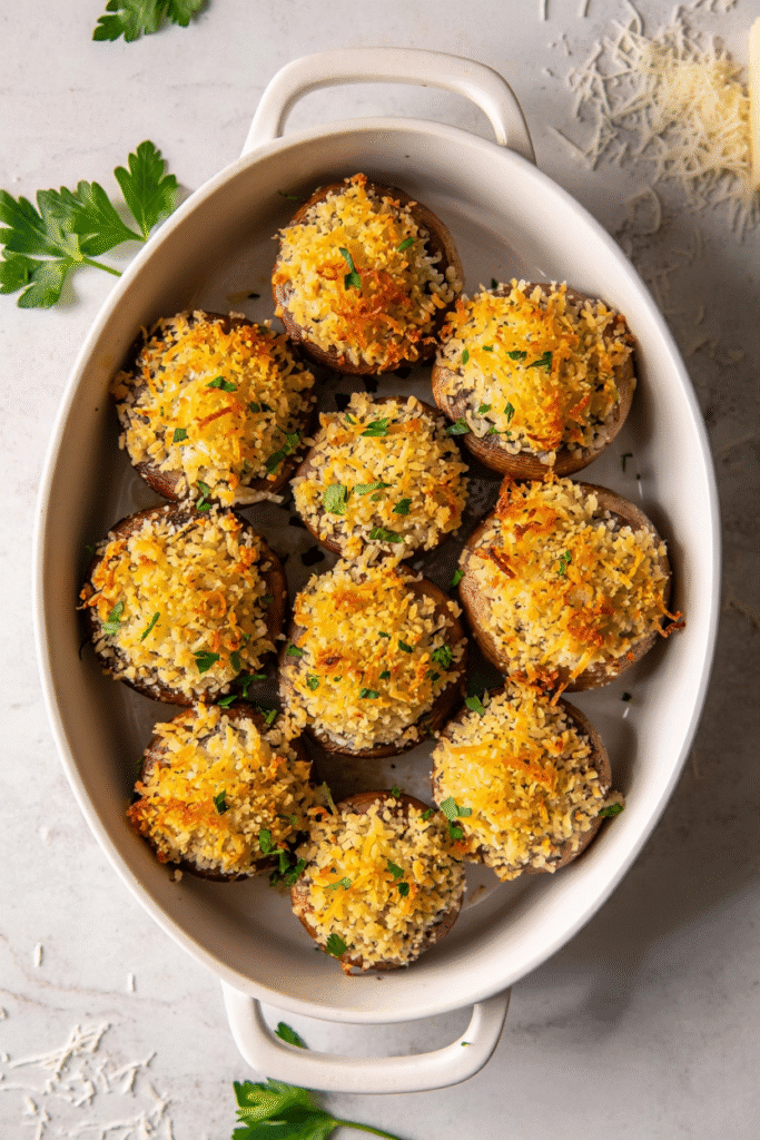 20 Christmas Appetizer Ideas to Elevate Your Holiday Spread 4 Sausage Stuffed Mushroom Caps with Parmesan Crust