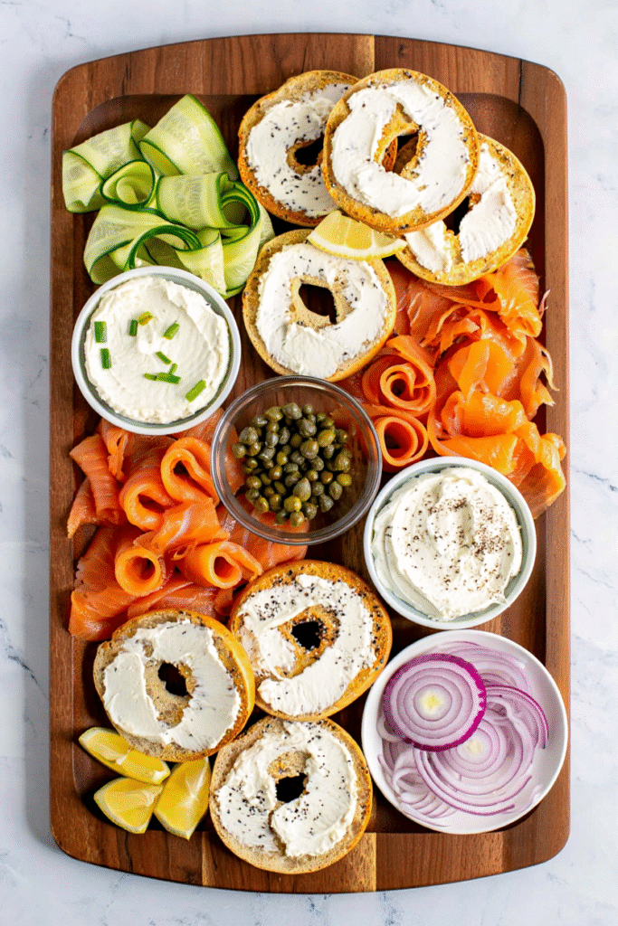 Smoked Salmon Bagel Board