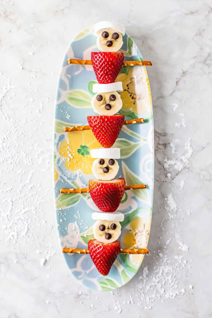 Snowman Fruit Kabobs