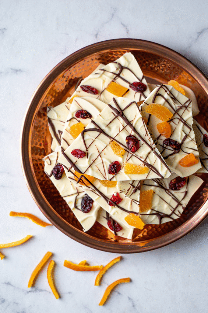20 Christmas Bark Recipes for Festive Treats 10 Spiced Orange Cranberry Bark