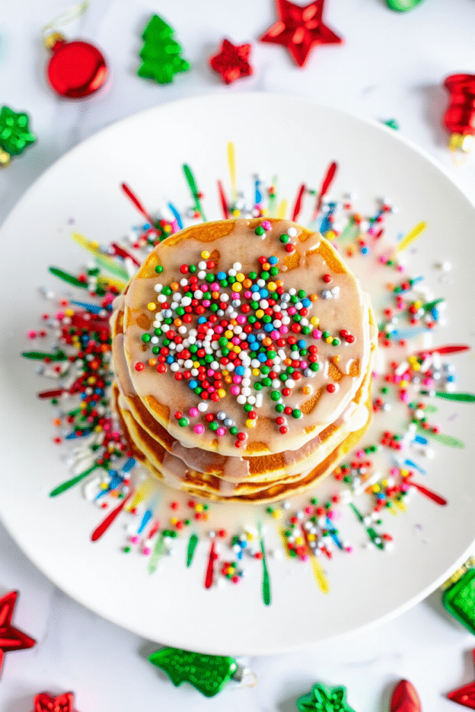 20 Christmas Pancakes to Make Mornings Magical 9 Sugar Cookie Pancakes