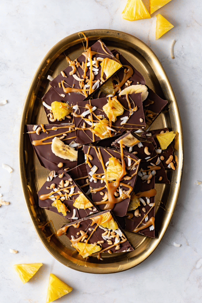 20 Christmas Bark Recipes for Festive Treats 8 Tropical Caramel Pineapple Bark