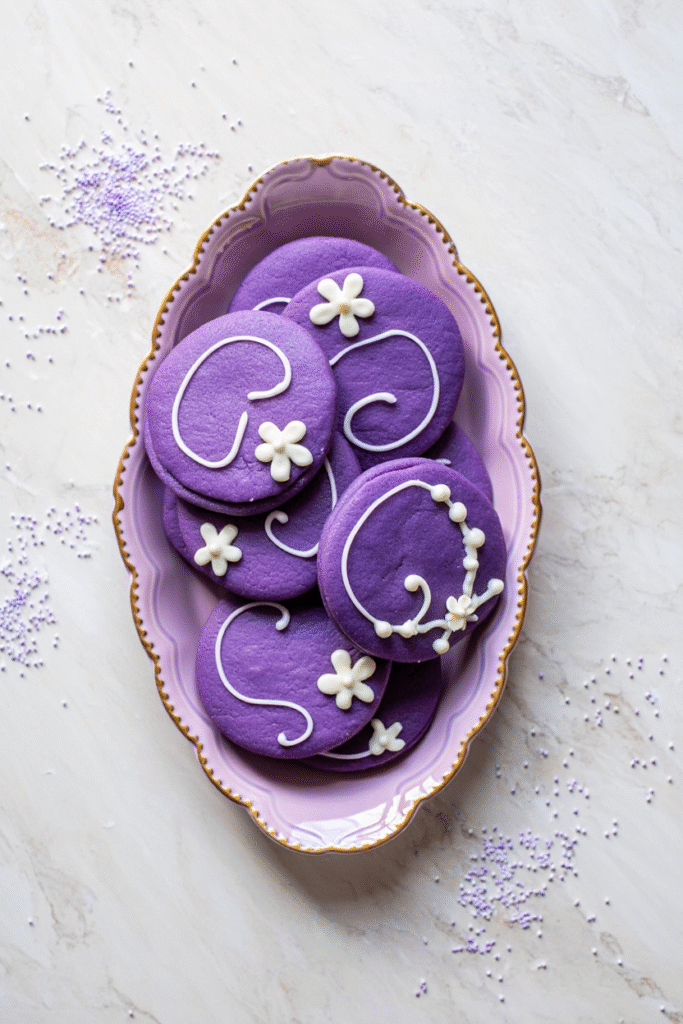20 Unique Christmas Cookies to Stand Out This Holiday Season 13 Ube Purple Yam Sugar Cookies