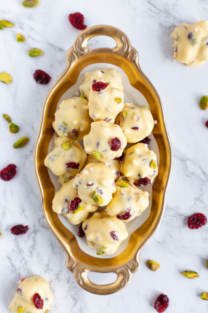 White Chocolate Cranberry Clusters 1