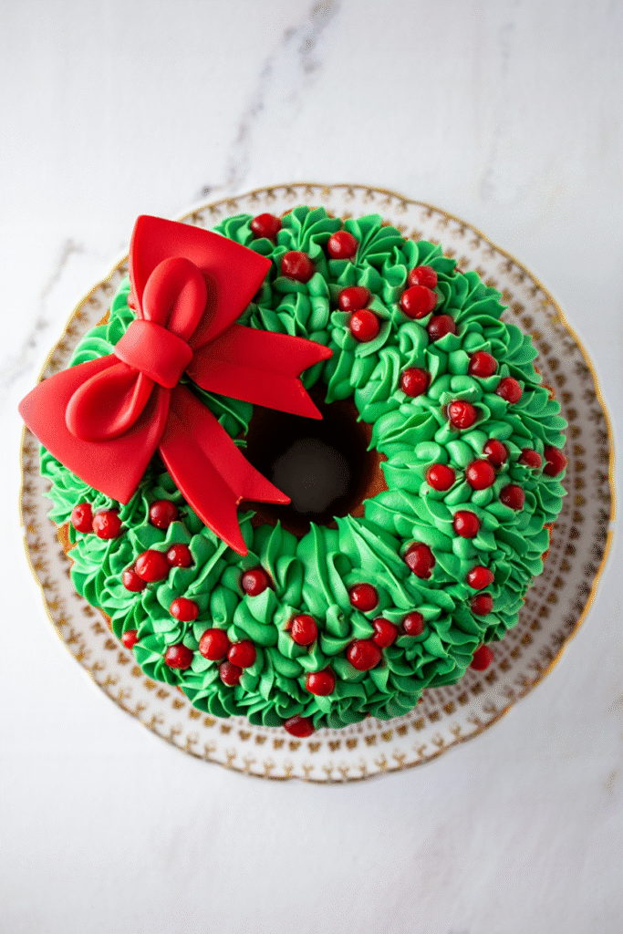 20 Christmas Cake Designs to Inspire Your Holiday Baking 14 Wreath Cake