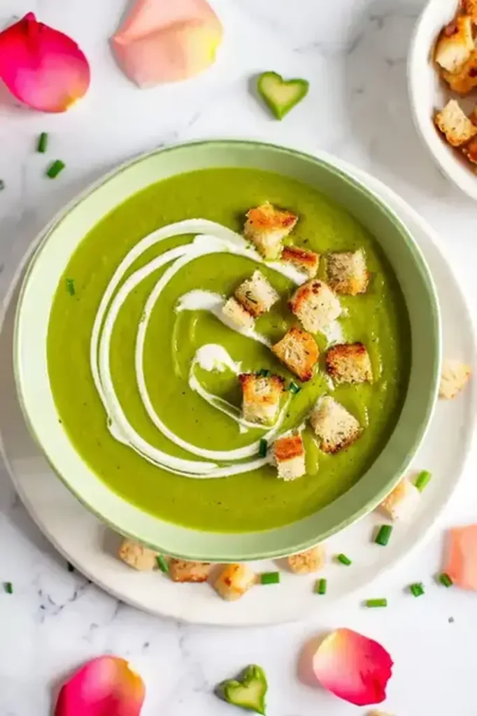 20 Valentine's Day Dinner Recipes That'll Make It a Night to Remember 13 Asparagus Crunchy Crouton Soup