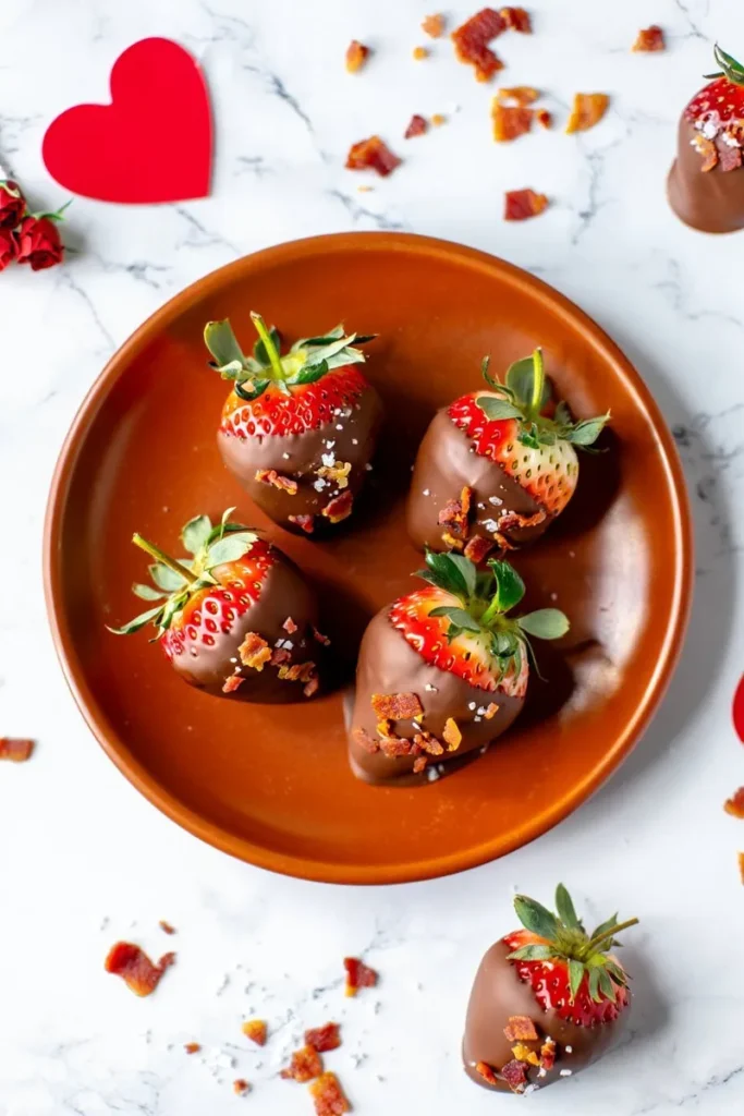 20 Chocolate Covered Strawberries That'll Make Your Valentine's Day Extra Sweet 17 Bacon Bit SweetSalty Strawberries