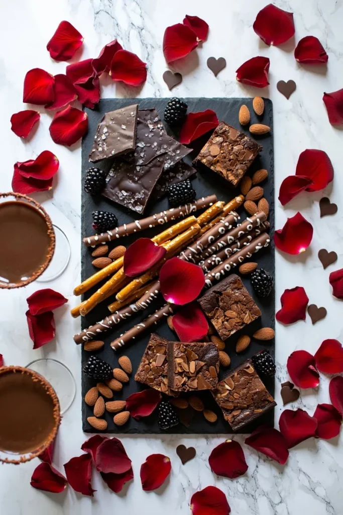 Chocolate Lovers Dessert Board rectangular slate