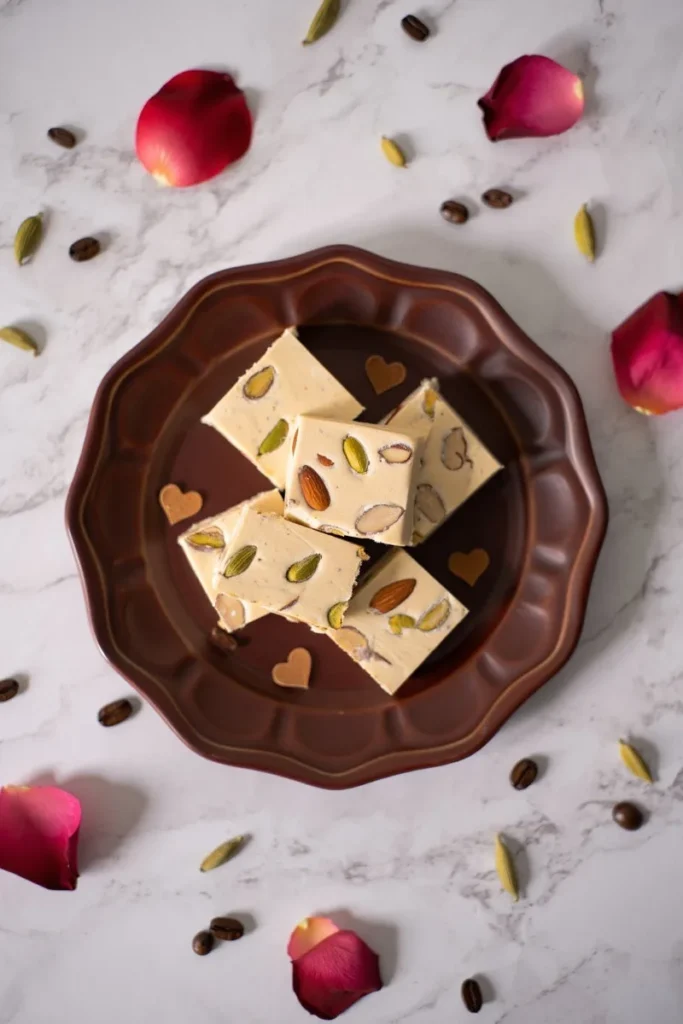 Coffee Cardamom Nougat Squares