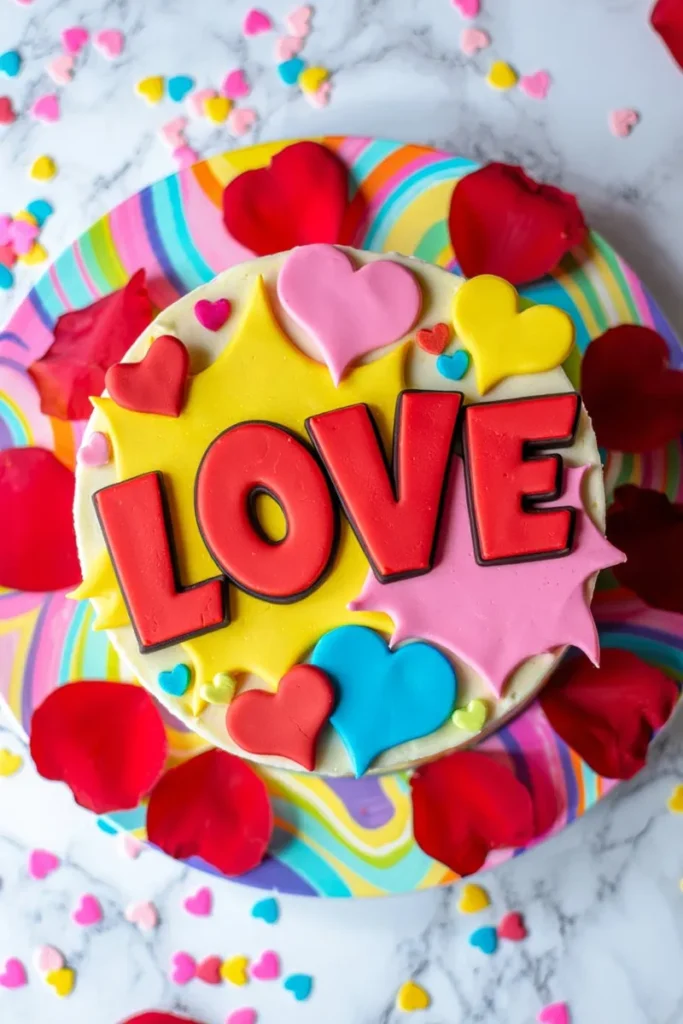 20 Valentine's Day Baking Ideas That'll Make Your Kitchen Smell Like Love 9 Comic Style Cartoon Love Cake