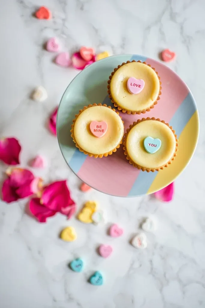 Conversation Heart Cheesecakes