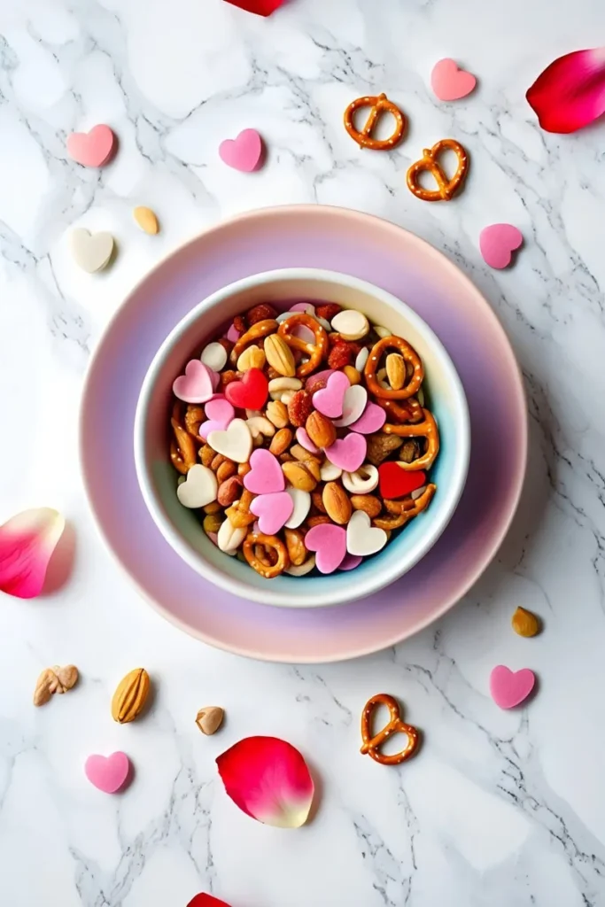20 Easy Valentine's Day Snacks That'll Keep the Love Flowing All Day 10 Conversation Heart Trail Mix