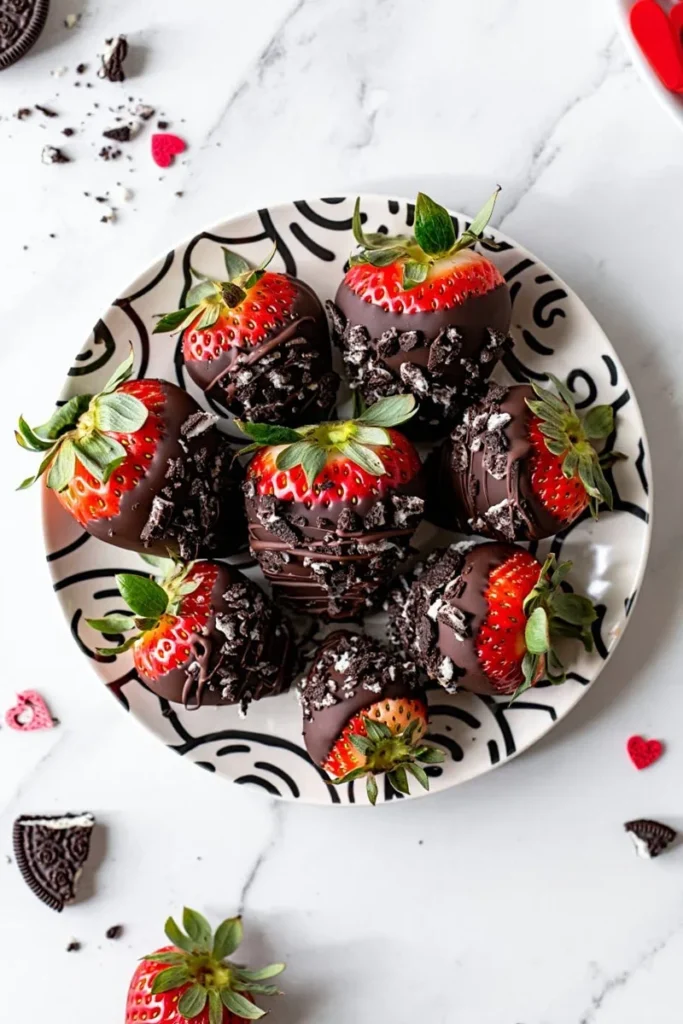 20 Chocolate Covered Strawberries That'll Make Your Valentine's Day Extra Sweet 6 Crushed Oreo Coated Strawberries