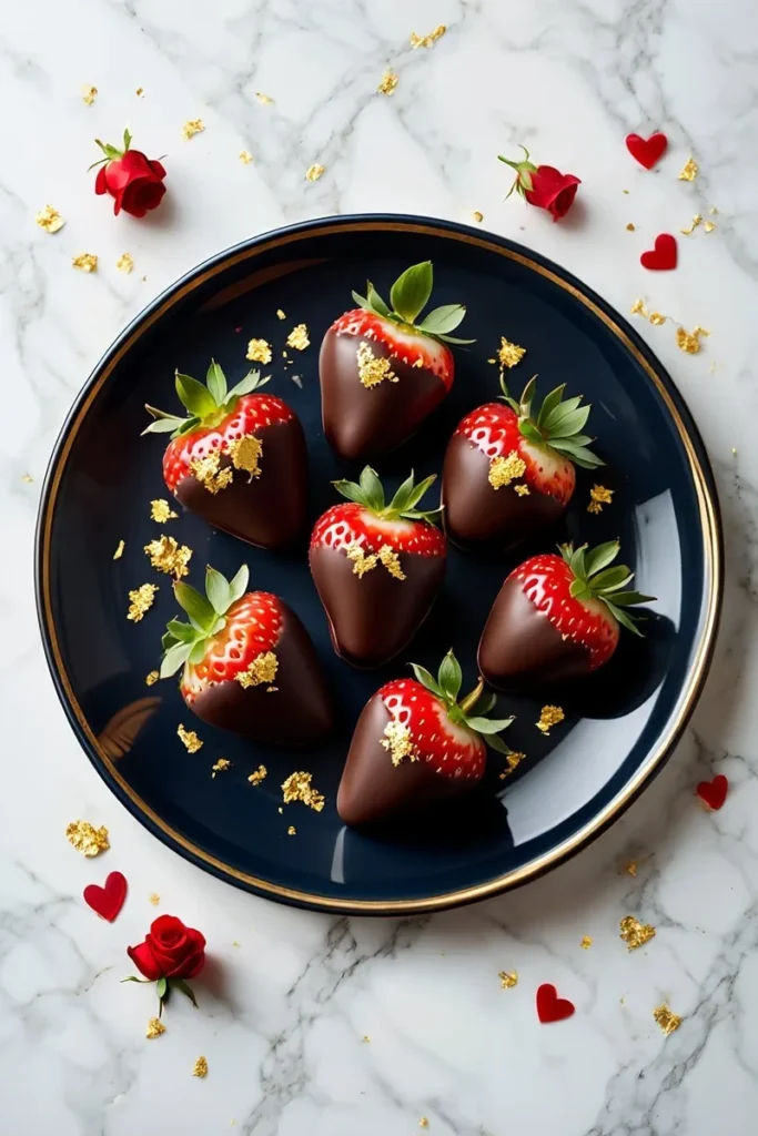 20 Chocolate Covered Strawberries That'll Make Your Valentine's Day Extra Sweet 15 Edible Gold Leaf Luxury Strawberries