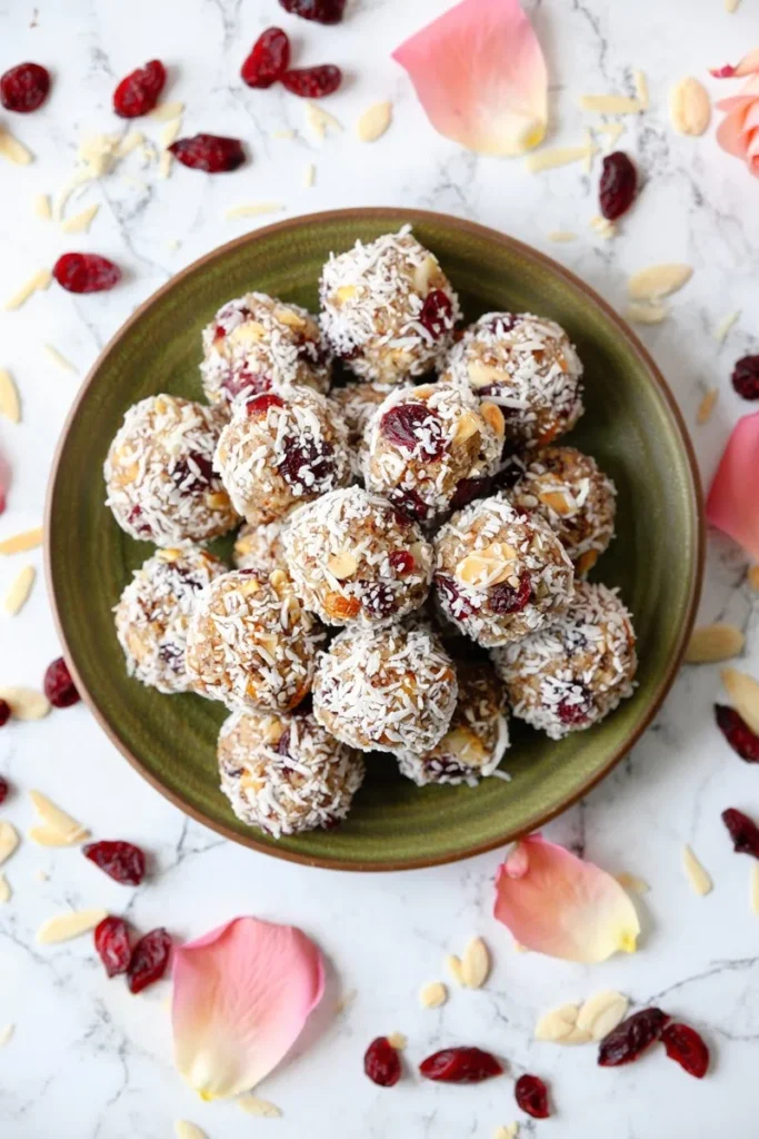 20 Easy Valentine's Day Snacks That'll Keep the Love Flowing All Day 18 Energy Balls Cranberry Almond