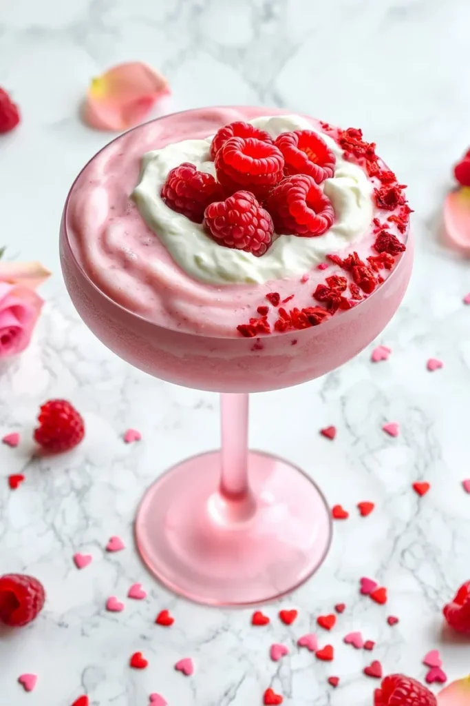 20 Valentine's Day Drinks That'll Make Your Toast Extra Special 12 Frozen Raspberry Cheesecake Mocktail