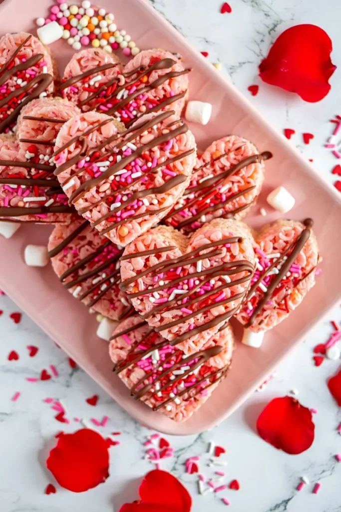 20 Easy Valentine's Day Snacks That'll Keep the Love Flowing All Day 2 Heart Shaped Rice Krispie Treats