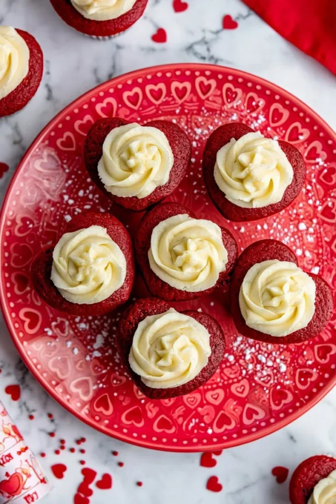 20 Valentine's Day Cupcakes That'll Make Anyone Fall Hard 15 HeartShaped Red Velvet Spritz Cupcakes