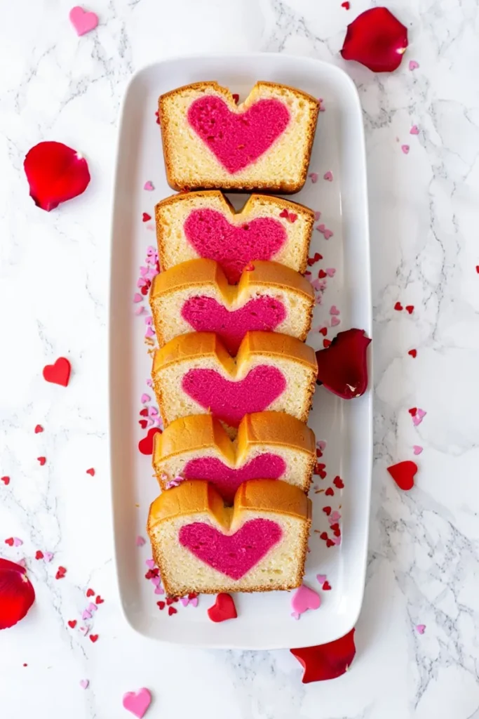 20 Valentine's Day Baking Ideas That'll Make Your Kitchen Smell Like Love 5 Hidden Heart Loaf Cake