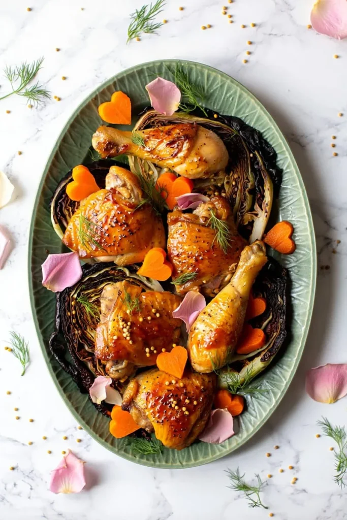 20 Romantic Valentine's Day Dinner Ideas That'll Set the Mood Perfectly 16 Honey Mustard Roasted Chicken Cabbage