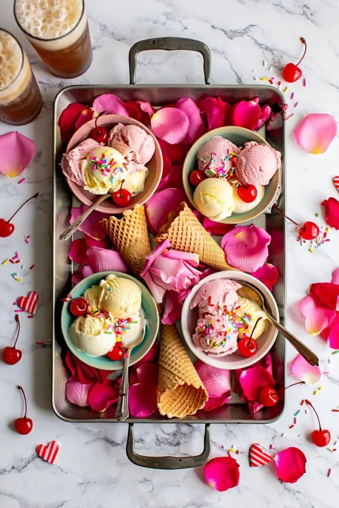 Ice Cream Sundae Board chilled metal tray