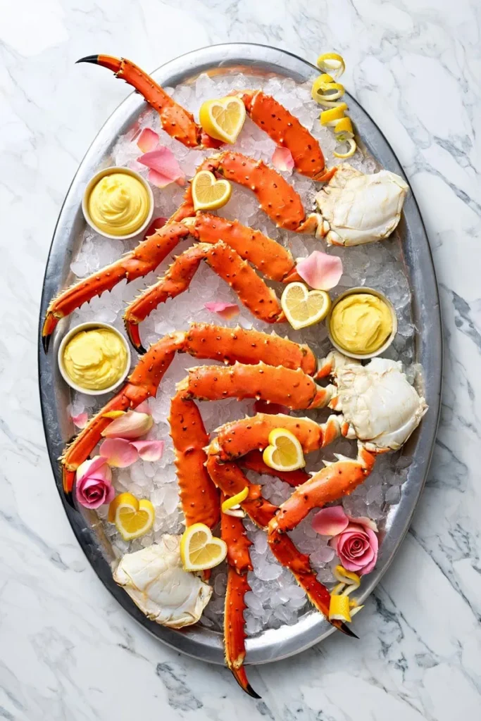 King Crab Legs with Drawn Saffron Butter