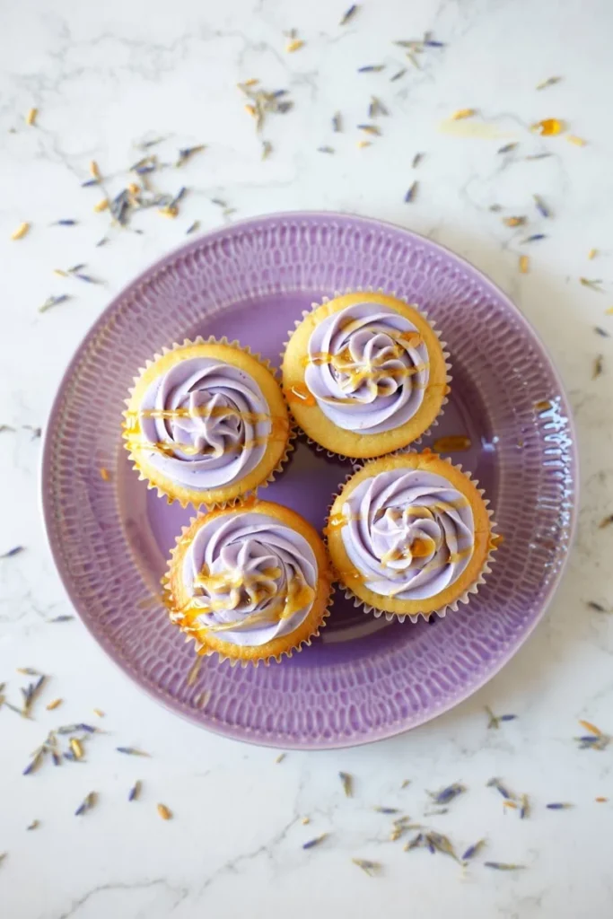 20 Valentine's Day Cupcakes That'll Make Anyone Fall Hard 17 Lavender Honey Frosted Cupcakes