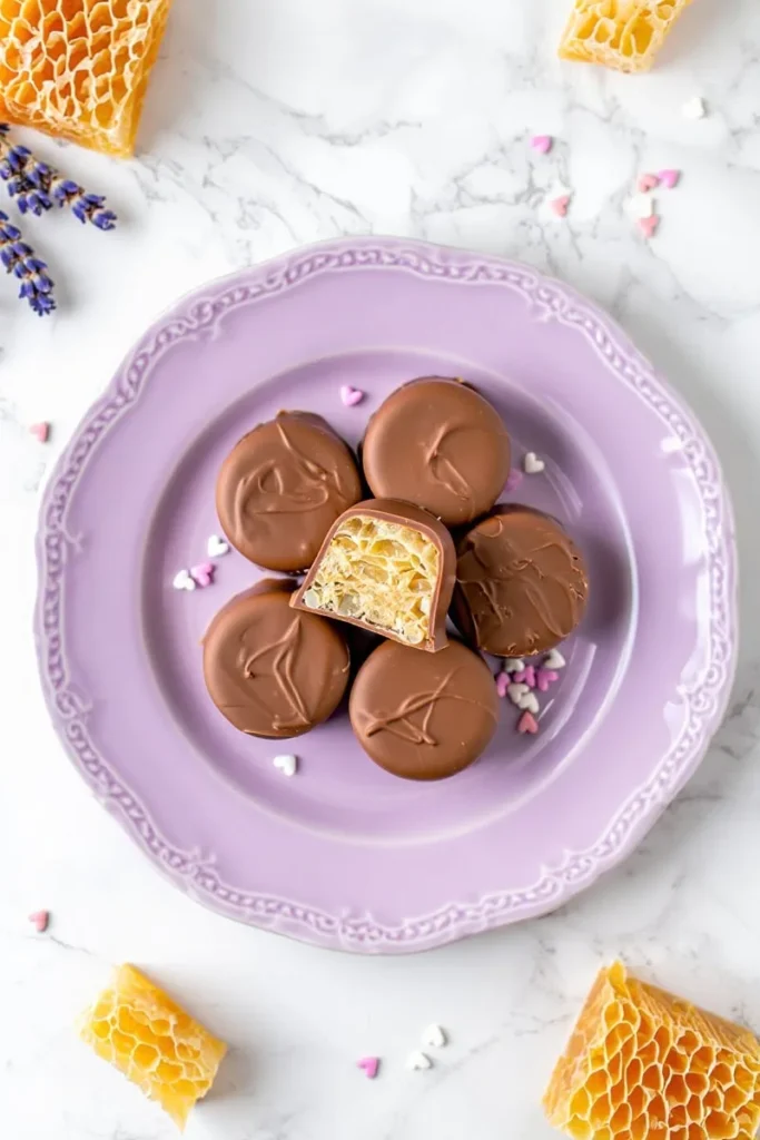 Lavender Honeycomb Crunch Candies