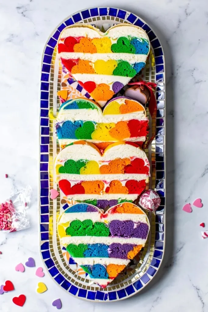 20 Romantic Valentine's Day Cakes That'll Make Hearts Skip a Beat 20 Mosaic Heart Sheet Cake with Hidden Designs