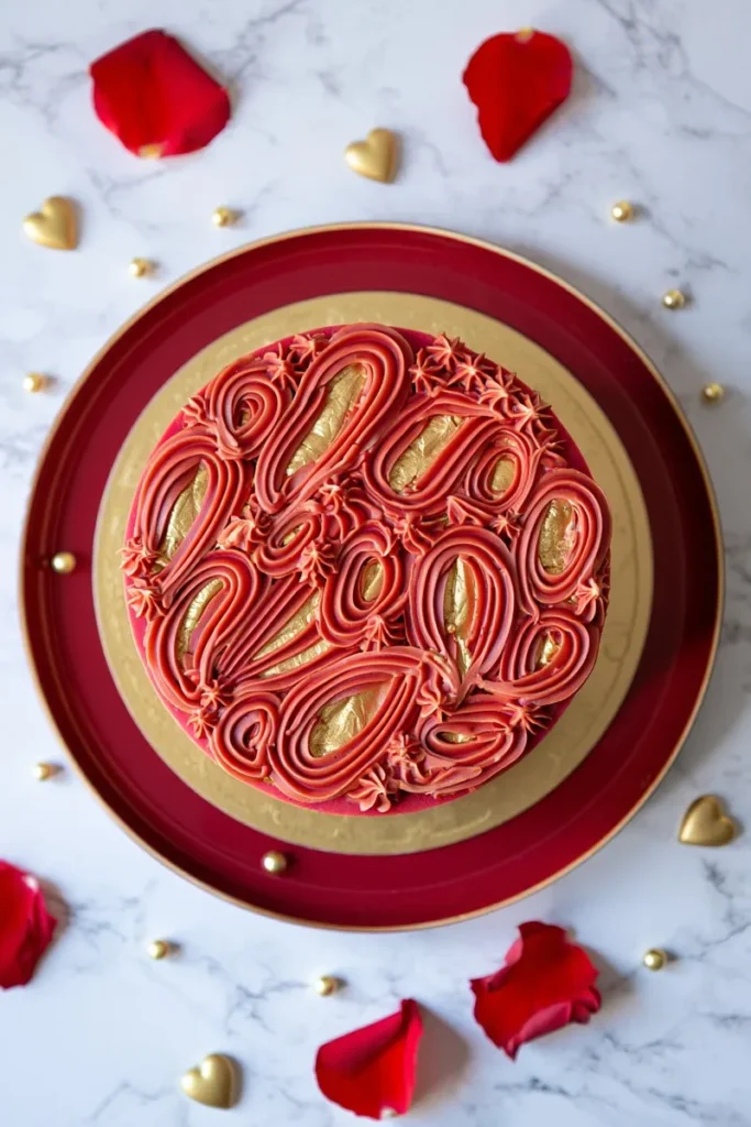 20 Valentine's Day Baking Ideas That'll Make Your Kitchen Smell Like Love 13 Paisley Piped Sophisticated Cake