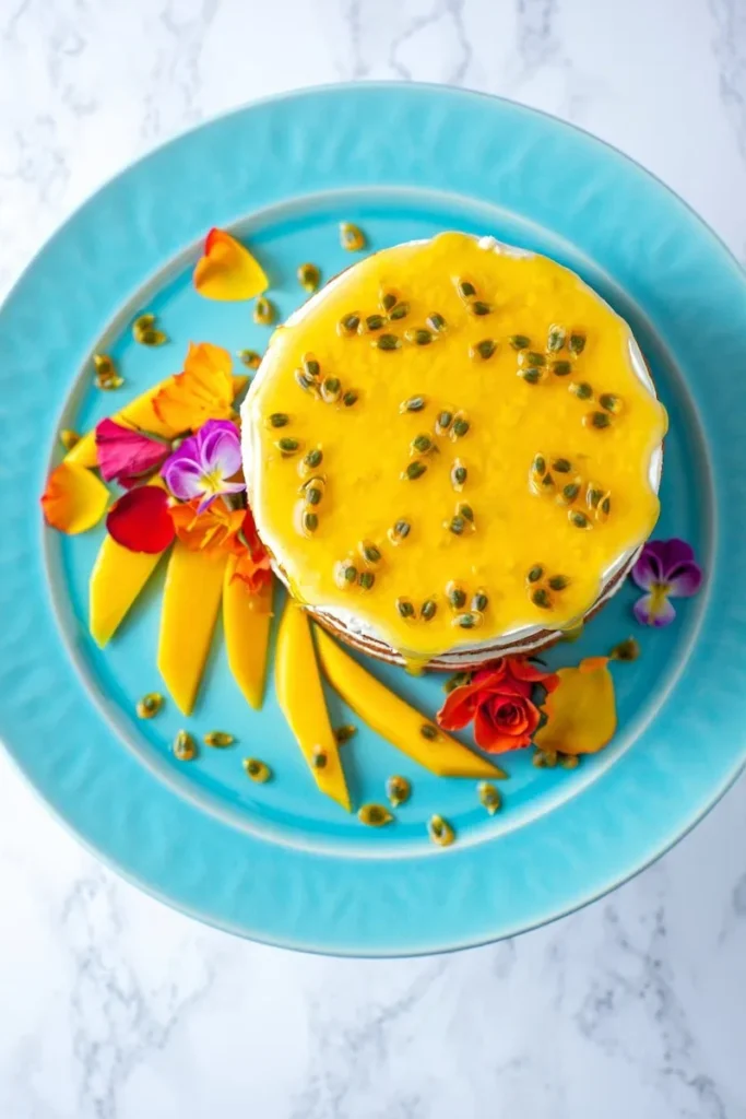 20 Romantic Valentine's Day Cakes That'll Make Hearts Skip a Beat 5 Passion Fruit TripleLayer Tropical Sponge