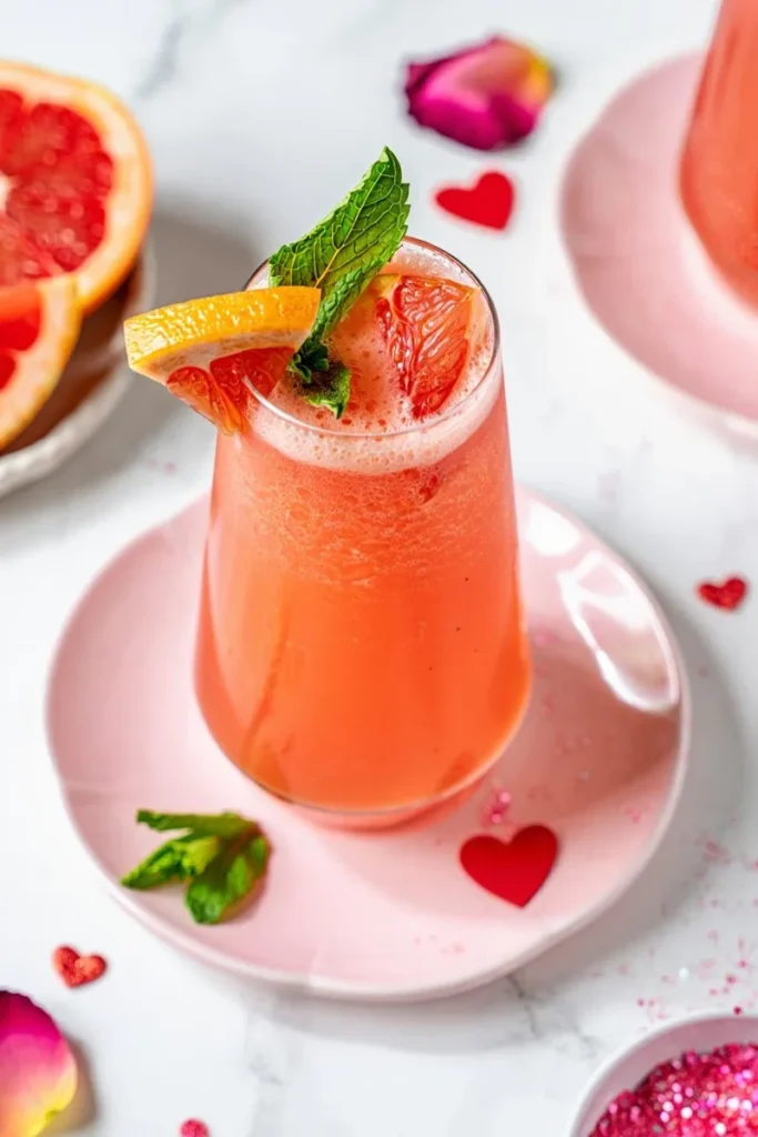 20 Valentine's Day Drinks That'll Make Your Toast Extra Special 2 Pink Grapefruit Sparkler Mocktail
