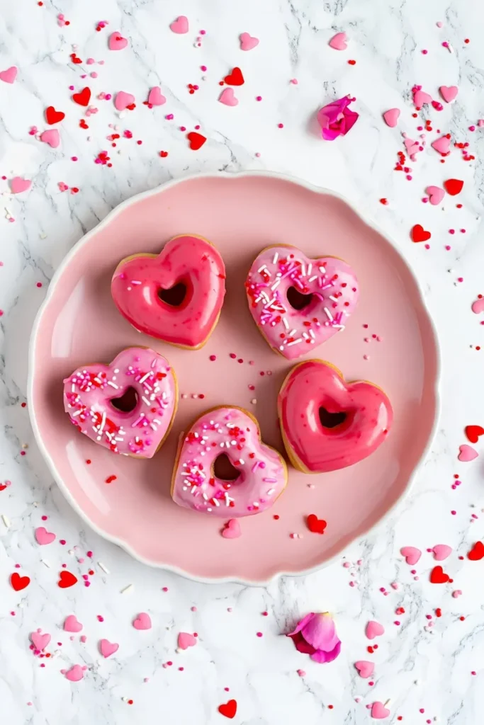 Pink Heart Donuts