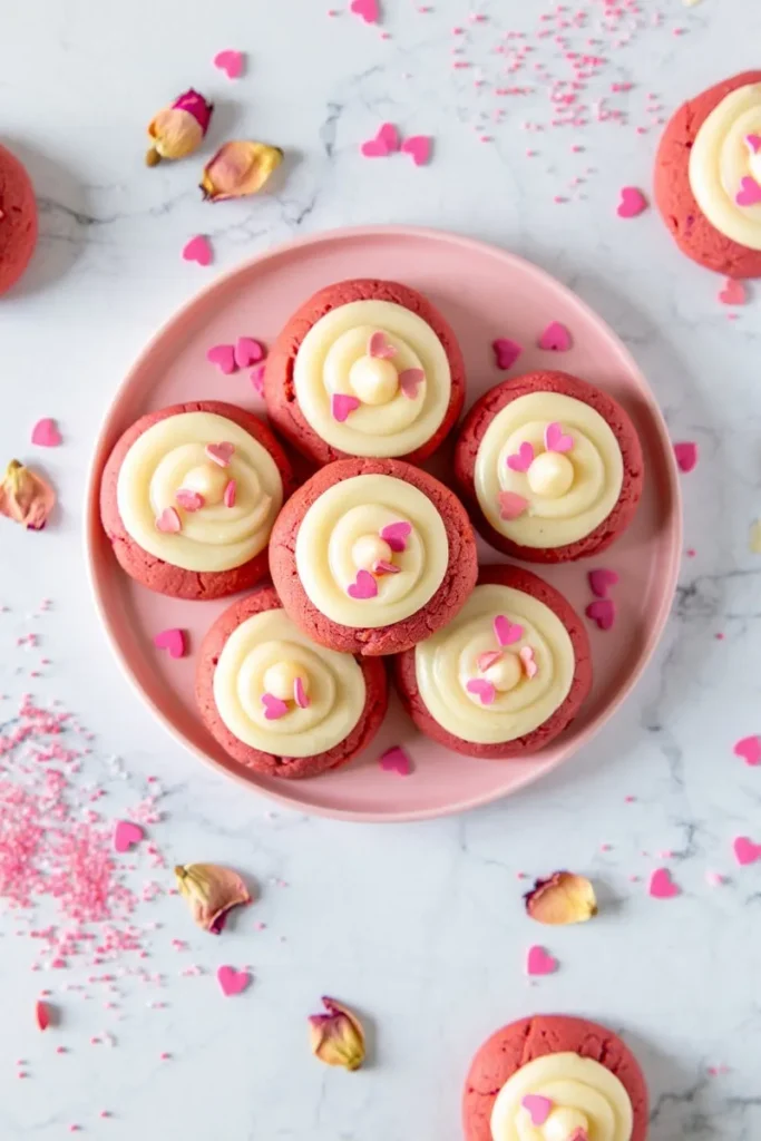 Pink Velvet Cream Cheese Cookies
