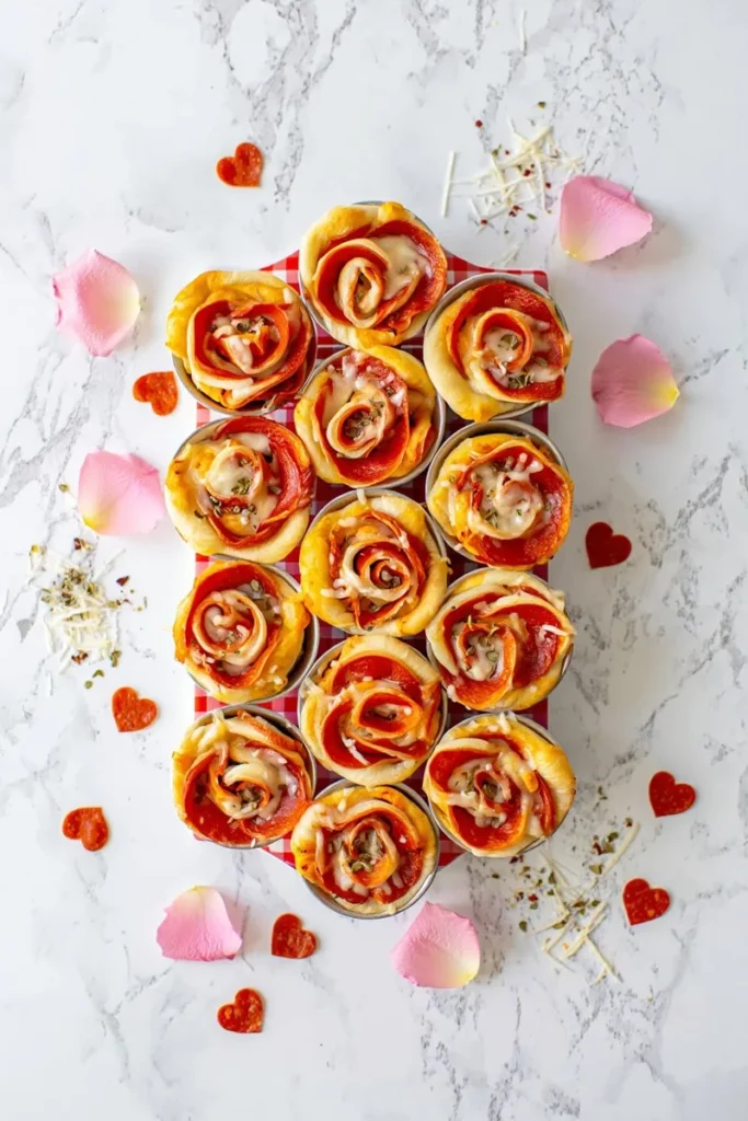 Pizza Roses with Pepperoni