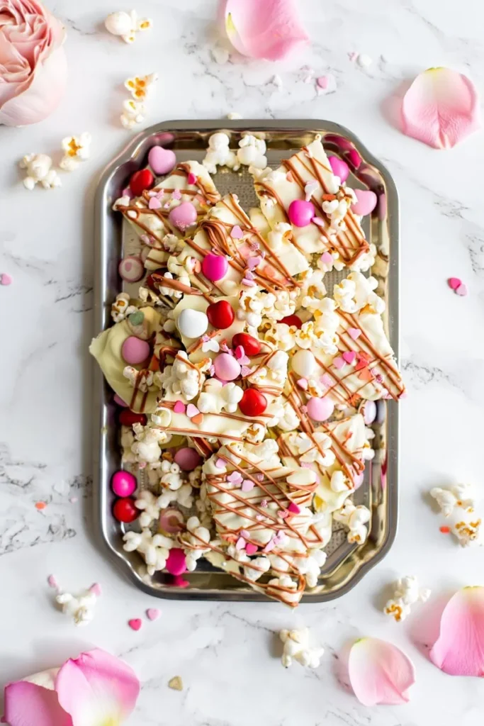 20 Easy Valentine's Day Snacks That'll Keep the Love Flowing All Day 19 Popcorn Crunch Bark