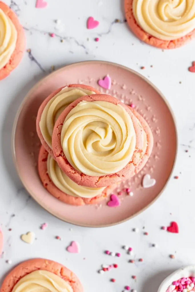 Pudding Infused Soft Valentine Cookies