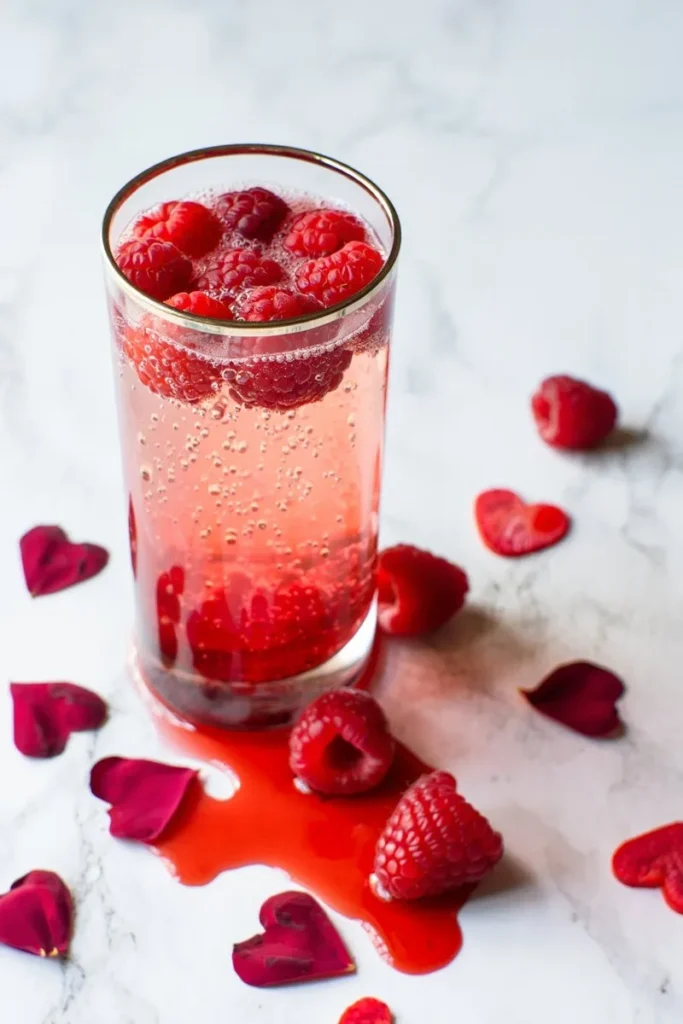 20 Valentine's Day Drinks That'll Make Your Toast Extra Special 5 Raspberry Syrup Sparkling Water