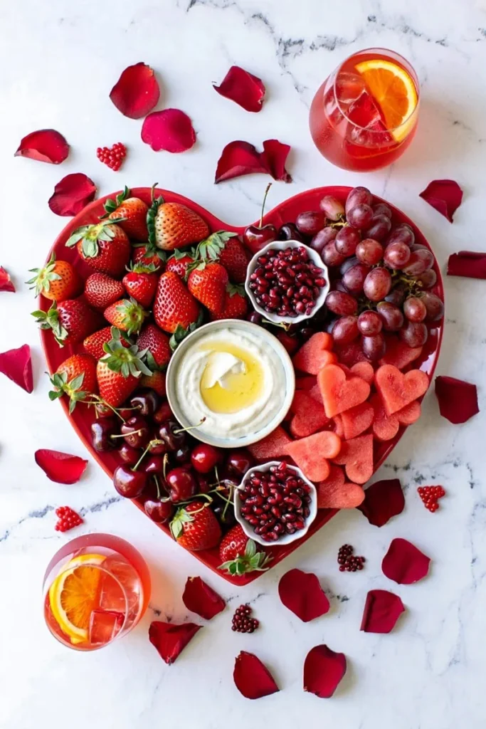 Red Berry Orchard Board heartshaped platter