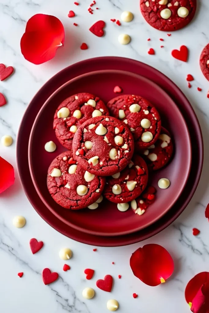 Red Velvet White Chip Cookies