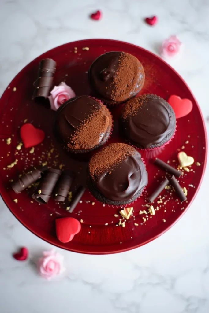 20 Valentine's Day Cupcakes That'll Make Anyone Fall Hard 2 Red WineChocolate Cupcakes with Ganache