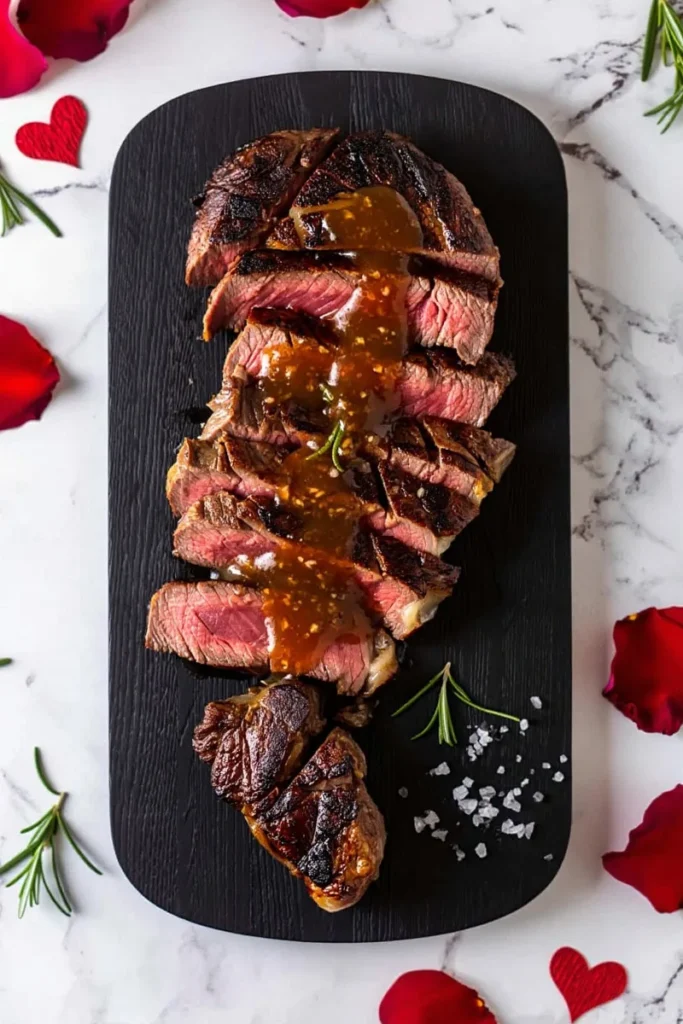 20 Romantic Valentine's Day Dinner Ideas That'll Set the Mood Perfectly 14 Reverse Seared Ribeye with Bourbon Sauce